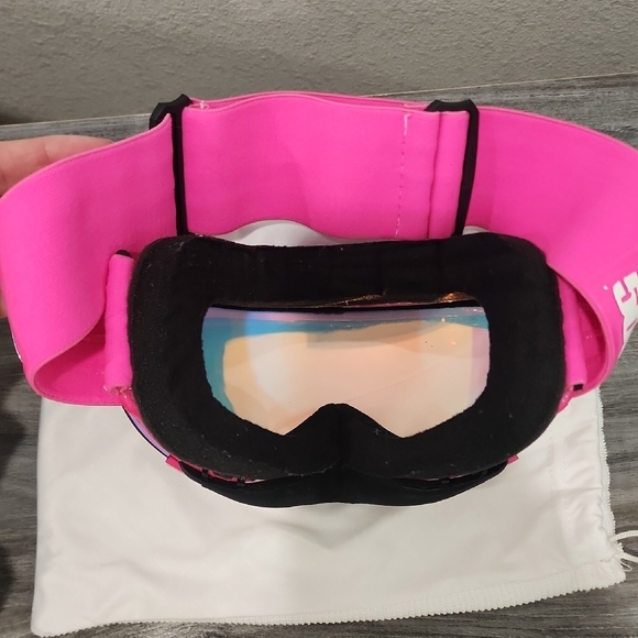 509 Aviator Hybrid Goggle In Pink With Fire Mirror/Clear Lens - Picture 7 of 12